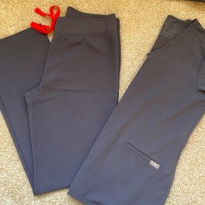 Figs Livingston scrub pants and Catarina 3 pocket top